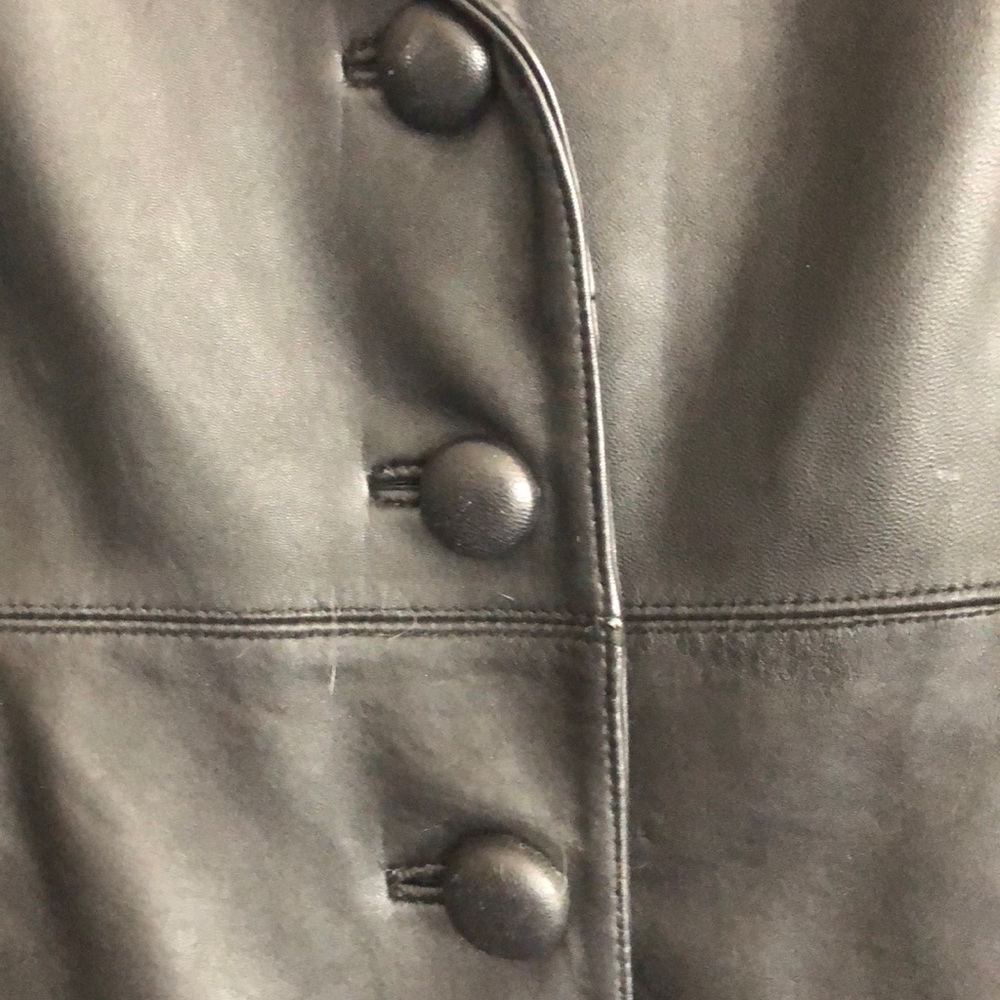 Genuine Leather Covington Button Up Jacket, Small - image 2